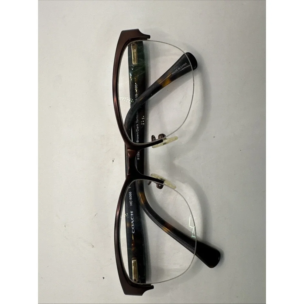 Coach Eyeglasses HC 5066 9155 Satin Brown Dark Tortoise FRAMES ONLY 53-16-135